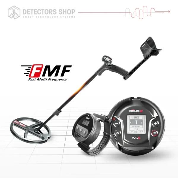 XP Metal Detectors Deus II WS6 Master – Multifrecuencia, Impermeable, Con Plato FMF De 34x28 Cm, Auriculares WS6 Y Vástago Telescópico En S
