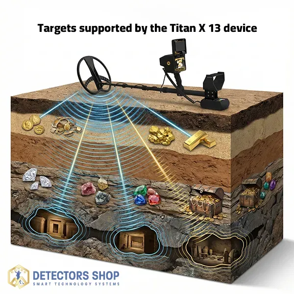 Gold metals diamonds and gemstones detected by the Titan X13
