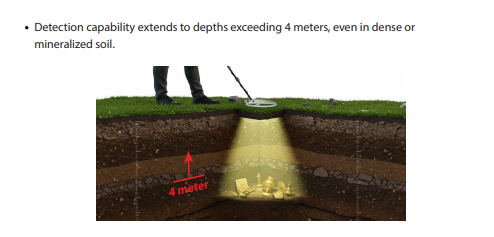 Treasure Way deep metal detector for mineralized soil