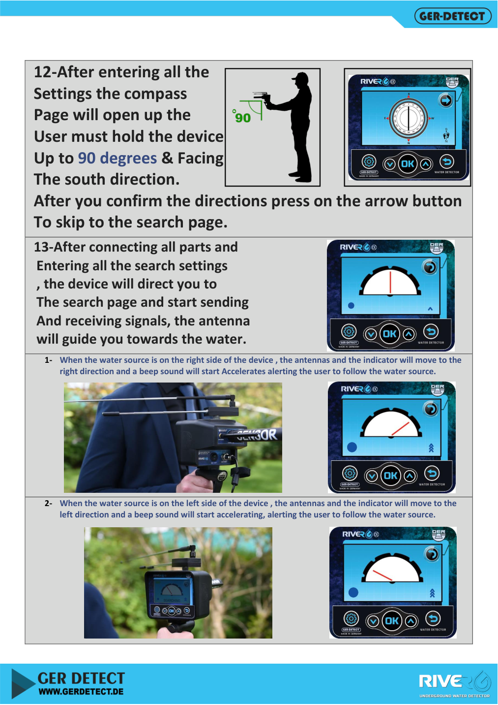 River G 3 long-range compass and direction screen